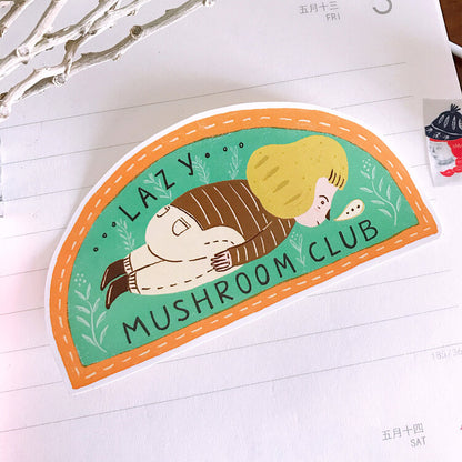 Mushroom Club Stickers 蘑菇人俱樂部貼紙 - Lazy